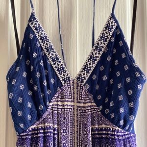 Blue & White Bohemian Sundress
